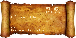 Dósai Ida névjegykártya