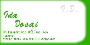 ida dosai business card
